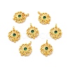 Rack Plating Brass Micro Pave Cubic Zirconia Pendants KK-G408-07MG-1