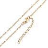 Japanese Seed Braided Rhombus with Evil Eye Pendant Necklace with 304 Stainless Steel Chains for Women NJEW-MZ00001-6