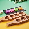 Flat Round & Square & Flower Wooden Press Mooncake Molds BAKE-SZ0001-03-3