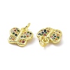 Brass Micro Pave Colorful Cubic Zirconia Charms KK-E068-VF092-3