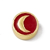 Real 18K Gold Plated Brass Enamel Beads KK-A170-01G-04-1