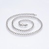 Men's 304 Stainless Steel Curb Chain Necklaces NJEW-P218-08P-1