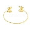 Brass Bowknot Cuff Bangles for Women BJEW-Z072-03G-01-3