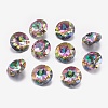 Faceted Glass Rhinestone Charms RGLA-F051-8mm-001VO-1