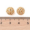 Brass Micro Pave Clear Cubic Zirconia Beads KK-B100-025G-3