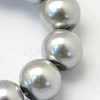 Baking Painted Pearlized Glass Pearl Round Bead Strands HY-Q003-10mm-34-3