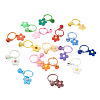 Biyun 17Pcs 17 Colors Soft Rubber Pendant Keychains KEYC-BY0001-03-9