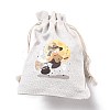 Halloween Cotton Cloth Storage Pouches ABAG-M004-01C-3