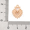 Brass Micro Pave Clear Cubic Zirconia Pendants KK-C076-17G-3