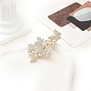 Golden Plated Metal with Crystal Rhinestone Alligator Hair Clips PW-WG9B4A8-07-1