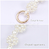 Plastic Imitation Pearl Beaded Bag Handle FIND-WH0111-177-6