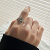 DIY fashionable stainless steel ring with non fading color PQ6554-8-1