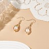 Natural Pearl Teardrop Dangle Earrings EJEW-JE05091-01-4