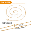  20Pcs Ion Plating(IP) 304 Stainless Steel Cable Chains Necklaces Set for Men Women NJEW-NB0001-06-2