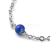 304 Stainless Steel with Enamel Satellite Chain Necklaces NJEW-G117-01P-3