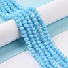 Electroplate Opaque Solid Color Glass Beads Strands EGLA-A034-P8mm-L11-4