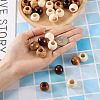 Craftdady 100Pcs 5 Style Pine Wood Beads WOOD-CD0001-17-22