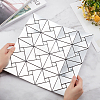 Square Mosaic Aluminum Plastic Self-Adhesive Wall Stickers DIY-WH0257-15A-5