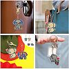 SUNNYCLUE DIY 4Pcs Elephant Diamond Painting Keychain Kits DIY-SC0016-88-5