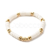 Handmade Polymer Clay Heishi Beads Stretch Bracelets Set BJEW-JB07396-6