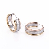 304 Stainless Steel Geometric Hoop Earrings for Women Girls STAS-D171-34M-2