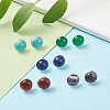 Gemstone Dome/Half Round Stud Earrings for Women EJEW-JE04801-2