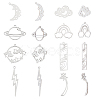 Unicraftale 16Pcs 8 Style 201 Stainless Steel Pendants STAS-UN0026-48-1