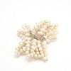 Flower Pearl Safety Brooches JEWB-O002-15-2