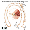 Braided PU Leather & Iron Chain Bag Handles FIND-WH0143-21KCG-02-2