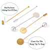 60 Sets 12 Style Brass Stick Lapel Pins KK-TA0001-25-5
