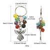 Mixed Gemstone Beads Keychain KEYC-YW0001-04-5
