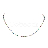 304 Stainless Steel Enamel Link Chains Necklaces NJEW-JN04788-1