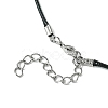 Braided Glass Seed Bead Spider Pendant Necklaces NJEW-MZ00036-02-5