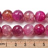 Faceted Natural Dragon Veins Agate Beads Strands G-F447-12mm-I04-5