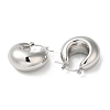 304 Stainless Steel Plain Thick Hoop Earrings EJEW-Z026-09P-2