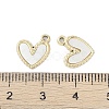 304 Stainless Steel Pave Shell Heart Charms STAS-L022-403G-3