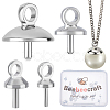 Beebeecraft 40Pcs 4 Style Brass Cup Pearl Peg Bails Pin Pendants FIND-BBC0001-13S-1