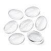 Transparent Oval Glass Cabochons X-GGLA-R022-25x18-4