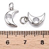 Brass Micro Pave Cubic Zirconia Charms KK-E068-VB229-A-3