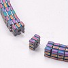 Electroplated Non-magnetic Synthetic Hematite Beads Strands G-P367-F04-1