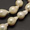 Calabash Nucleated Natural Cultured Freshwater Pearl Beads Strands PEAR-F001-08-2