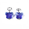 Faceted Transparent Glass Charms GLAA-T024-06C-2