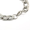 Trendy 304 Stainless Steel Figaro Chain Bracelets STAS-A028-B018P-2