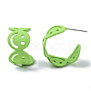 Spray Painted Eco-Friendly Iron Stud Earrings X-IFIN-R242-12A-NR-4