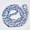 Translucent Electroplate Glass Beads Strands EGLA-T020-03B-2