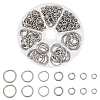 PandaHall Elite 226Pcs 7 Styles 304 Stainless Steel Open Jump Rings STAS-PH0005-53-1