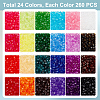   6240Pcs 24 Colors Transparent Acrylic Beads TACR-PH0001-58-4