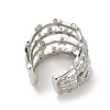 Star Brass Cuff Earrings EJEW-L270-004P-2