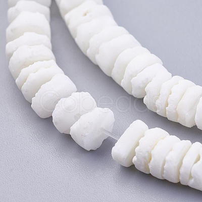 Natural White Shell Beads Strands X-BSHE-P026-30-1