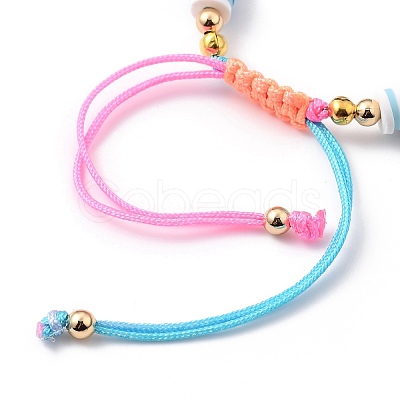 Adjustable Nylon Cord Braided Bead Bracelets BJEW-JB05490-1